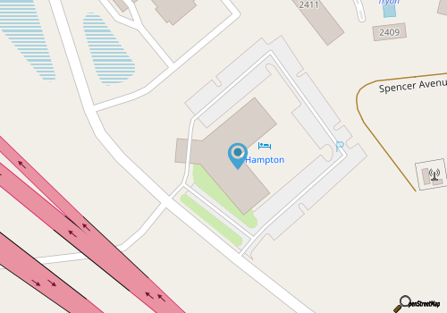 Hampton Inn New Bern map location