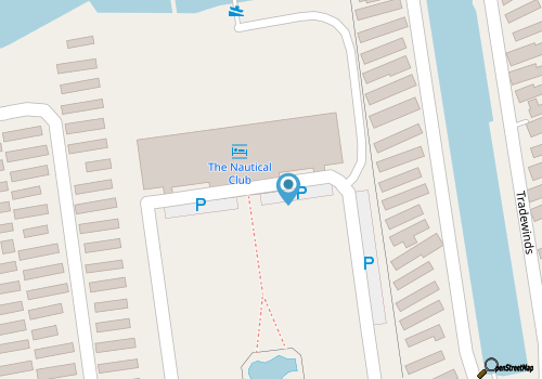 Waterfront condo with balcony, grill, washer/dryer, AC, pool, game room, & gym map location