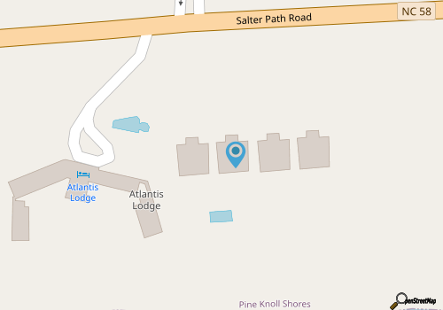 3rd floor oceanfront condo with balcony, washer/dryer, WiFi & shared pool map location