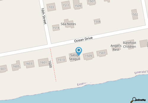 Sassy Seagull West, Oceanfront Duplex in Emerald Isle, NC! map location
