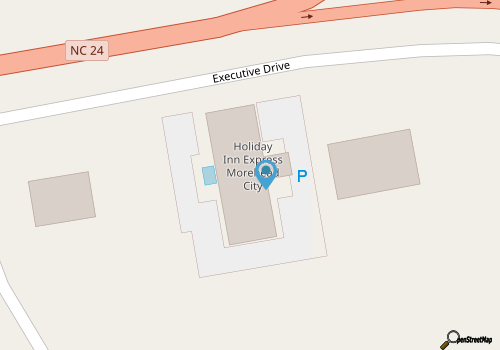 Holiday Inn Express Morehead City map location