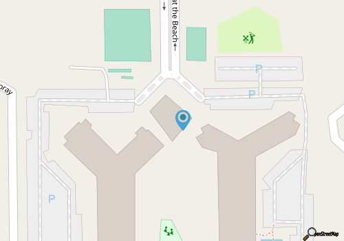 Ocean front Beach Condo within a gated community map location