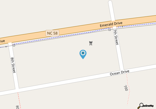 Almost Beachfront, Almost Oceanfront House in Emerald Isle, NC! map location