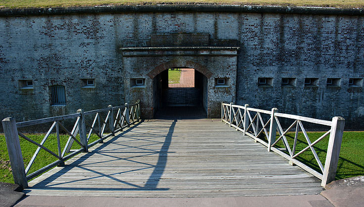 Entrance to Exhibits at Fort Macon