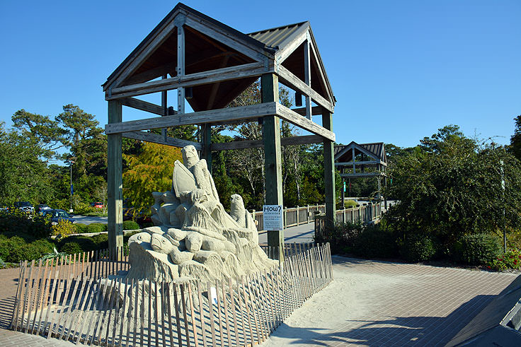 Sand sculpture at N.C. Aquarium at Pine Knoll Shores