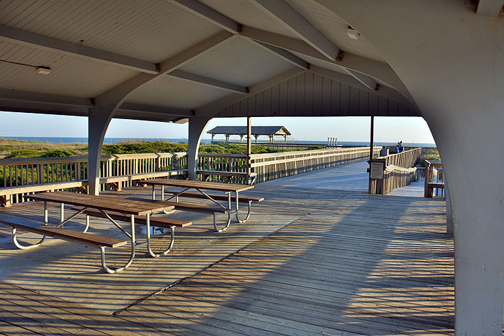 Covered picnic shelter at Picnic Park, Atlantic Beach, NC