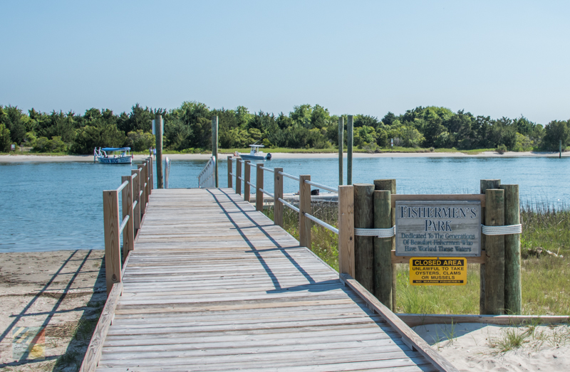 The pier at Fisherman's Park in Beaufort NC