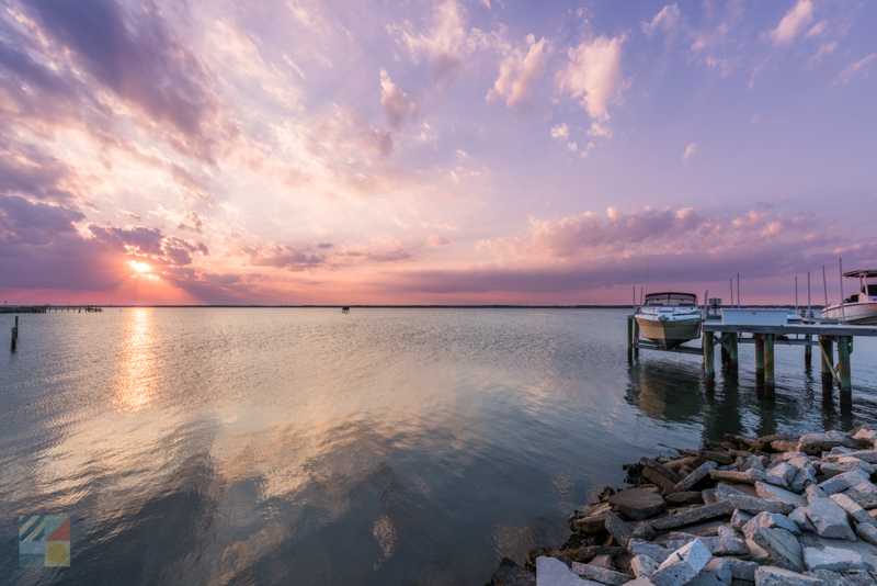 Soundside Atlantic Beach at sunset