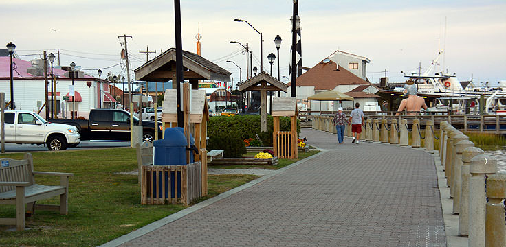 The waterfront at Jaycee Park in Morehead City, NC