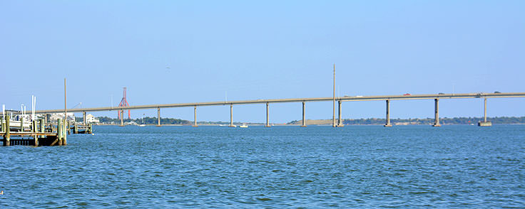 The bridge to Beaufort NC from Morehead City, NC