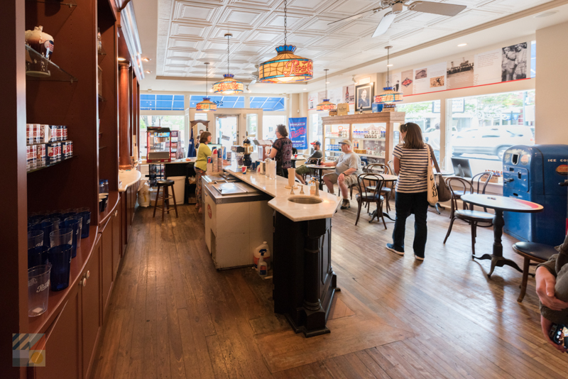 Birthplace of Pepsi soda fountain counter