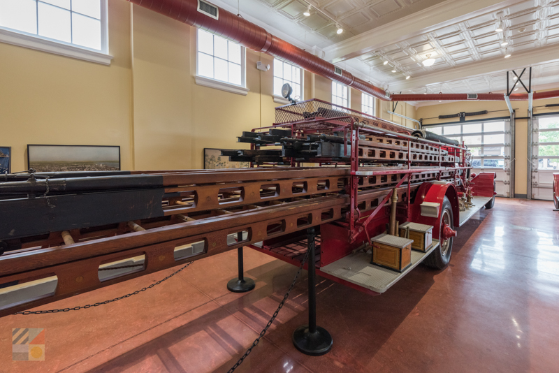 Uniform displays at the New Bern Firemans Museum