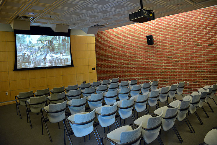 A short film plays at the North Carolina History Center