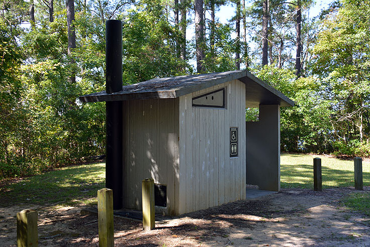 Restroom facilities at Cahooque Creek Recreational Area
