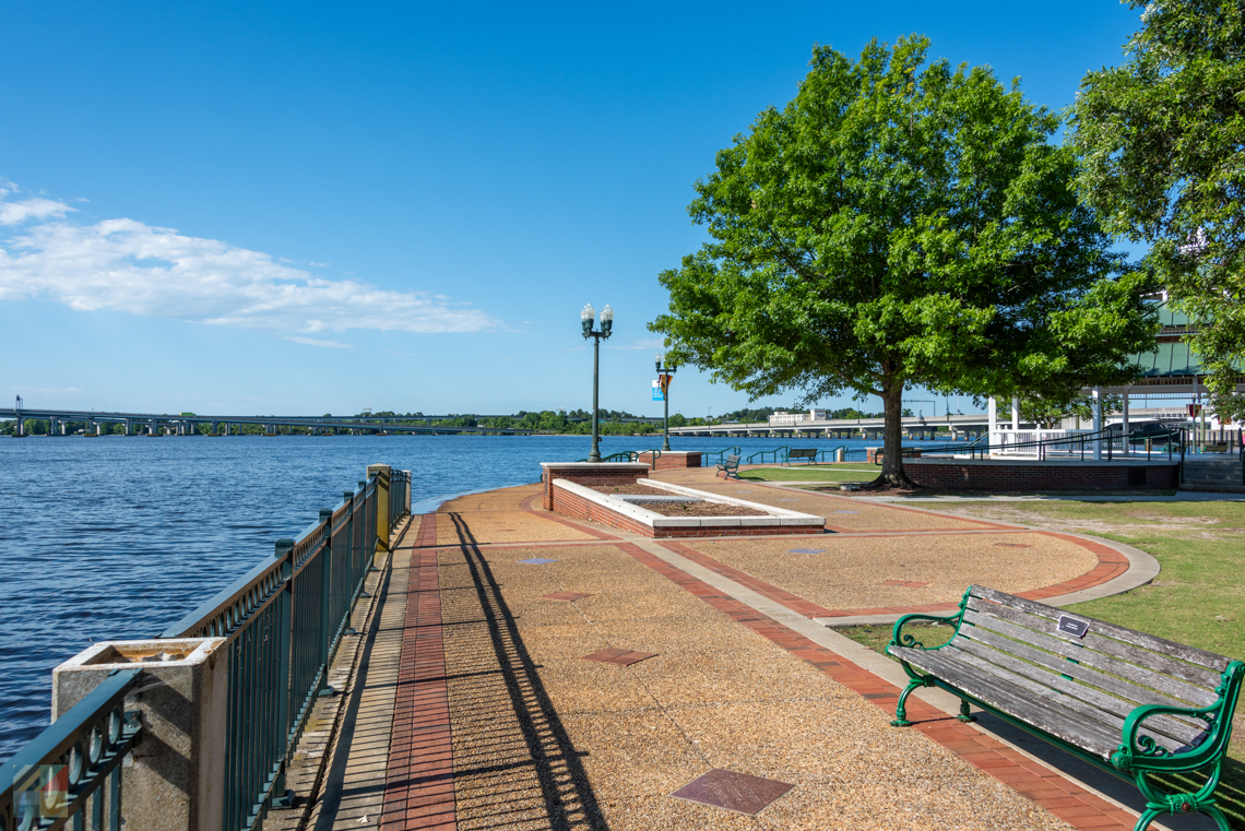 Swing set at Union Point Park in New Bern, NC