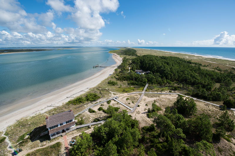 A stunning view from the top of the Cape Lookout Lighthouse