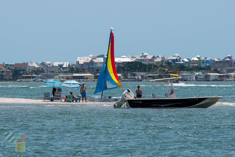 Island sunbathing just off the Morehead City waterfront