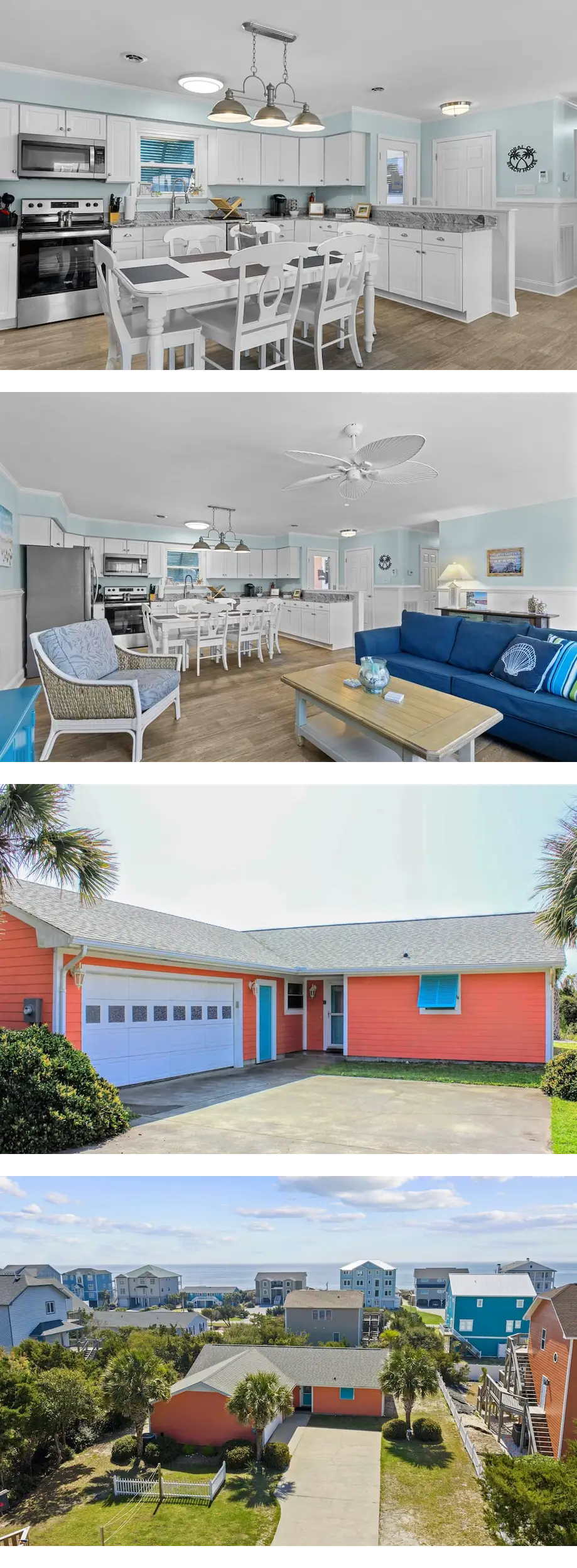 Colorful Emerald Isle Home: Just Steps t...