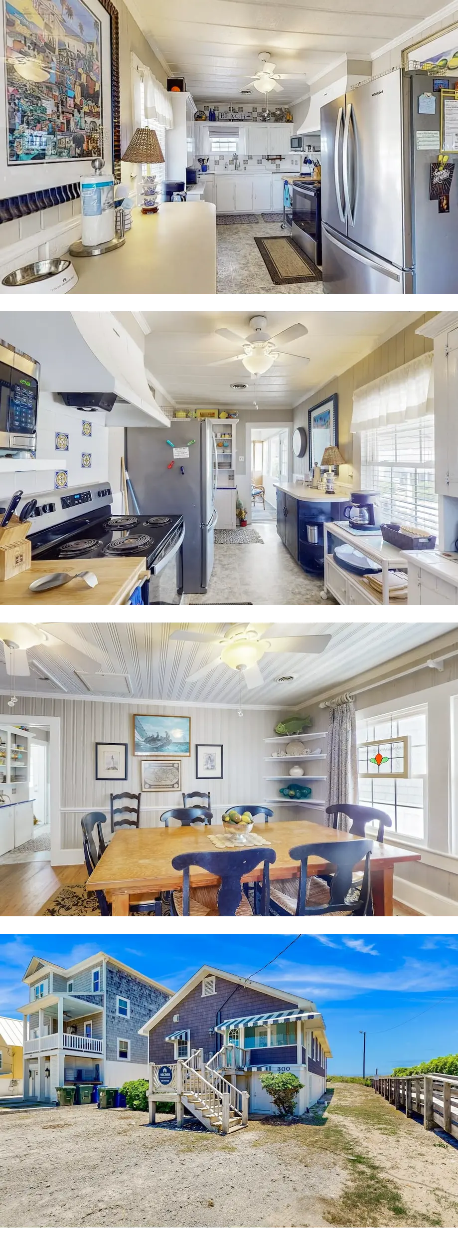Charming oceanfront beach cottage with WiFi & deck - walk to activities