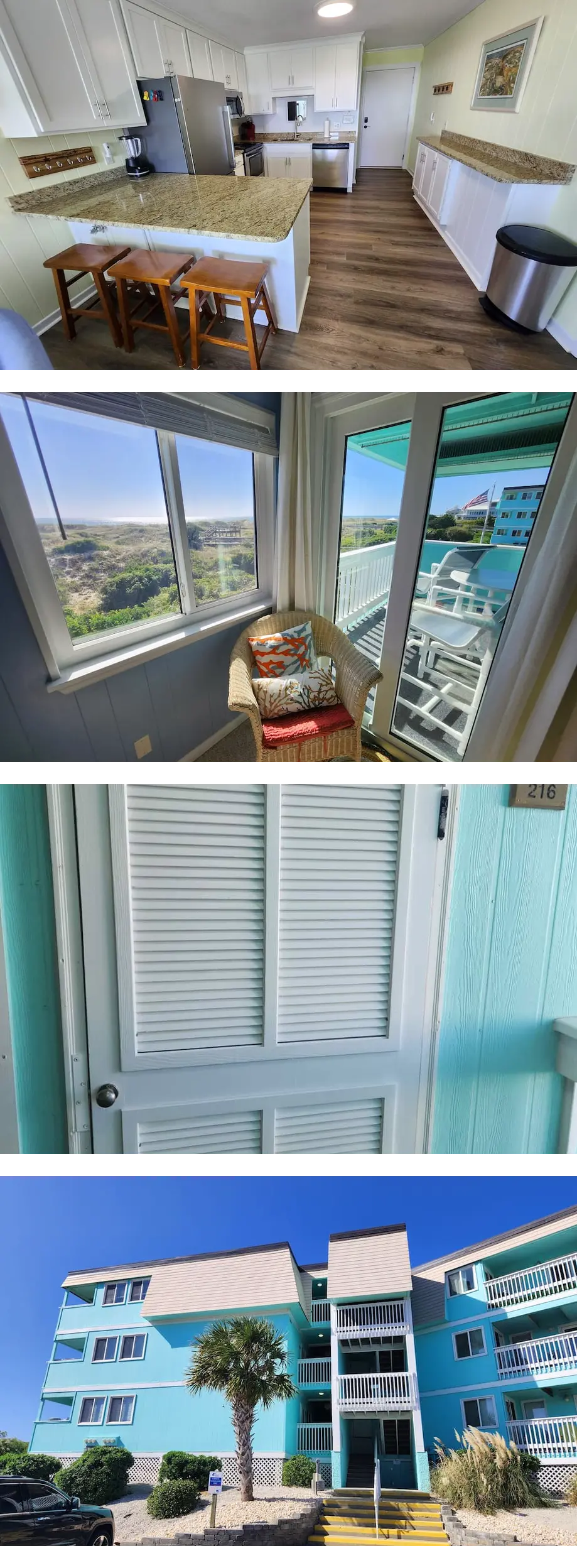 SeaSpray 216, 2BR, 2BA, 2nd Floor, Beach Front Condo, Atlantic Beach, NC.